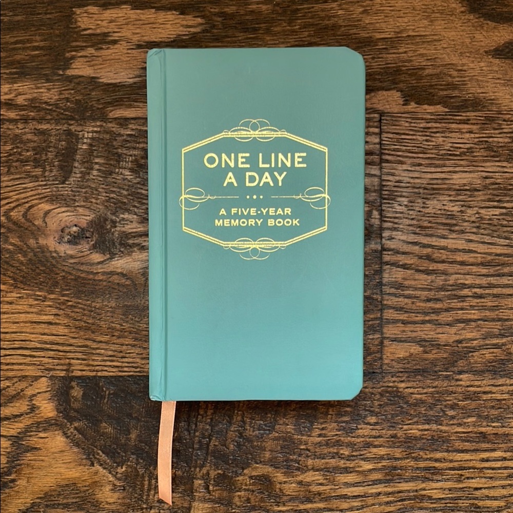 Teal Five-Year Memory Journal with Gold Accents